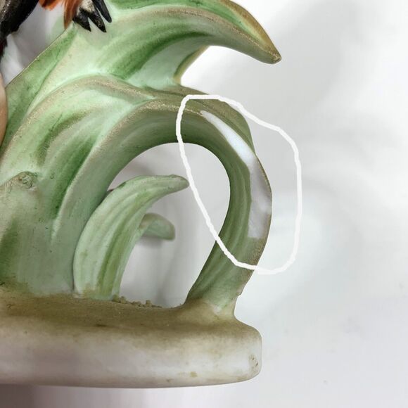 Lefton Red Robin Porcelain Figurine Camille Naudot Made Japan KW464 Vtg CHIP - Picture 5 of 6